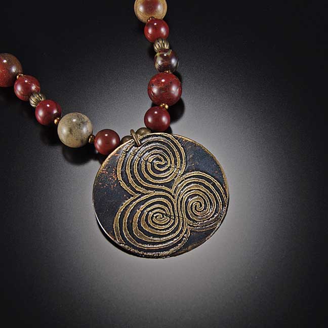 Image for Triskelion Brass Neckalce