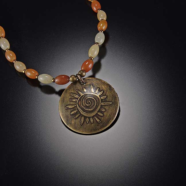 Solar Spiral Necklace Image for Solar Spiral Necklace