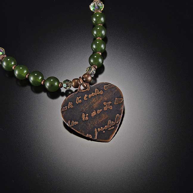 Antique Copper Heart Necklace Image for Antique Copper Heart Necklace