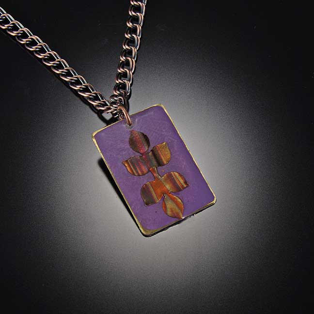 Tie Dye Sunset Leaves Necklace Image for Tie Dye Sunset Leaves Necklace
